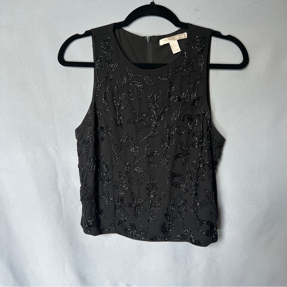 FOREVER21 sleeveless embellished beaded top (size S)